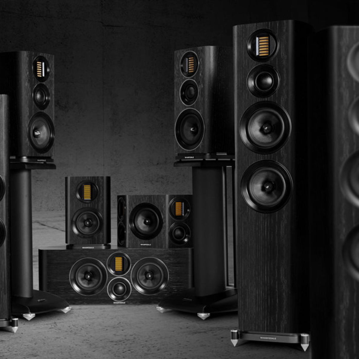 Wharfedale EVO 4.3 Standlautsprecher in Schwarz mit der EVO-4-Serie