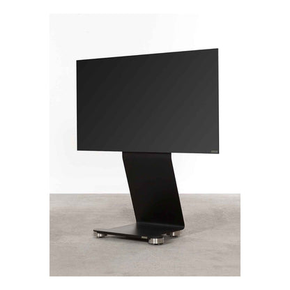 Wissmann swing art120 40–65 Zoll TV-Halter – Schrägansicht mit TV, Schwarz