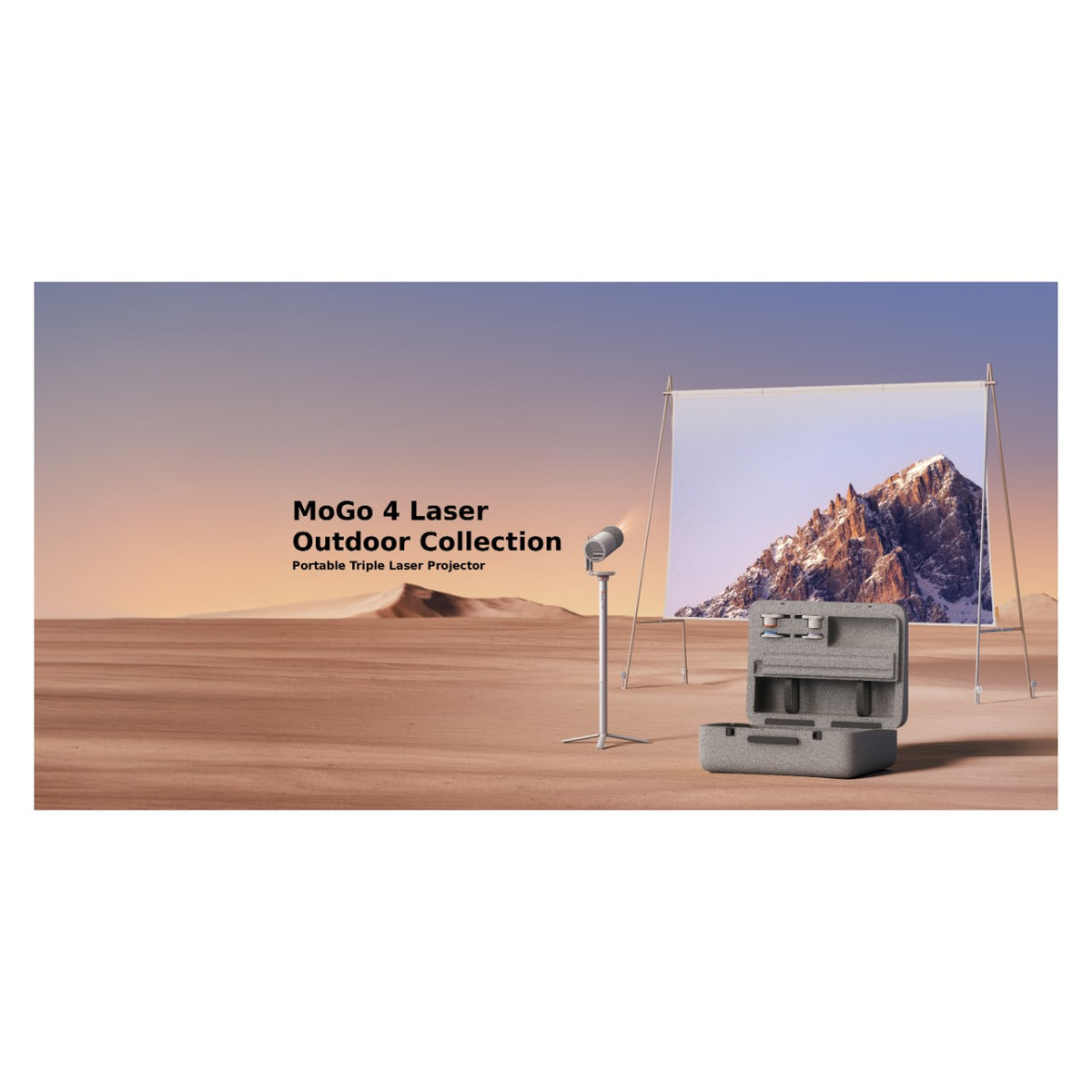 XGIMI MoGo 4 Laser Outdoor Collection – Set mit Leinwand, Ständer und Tasche